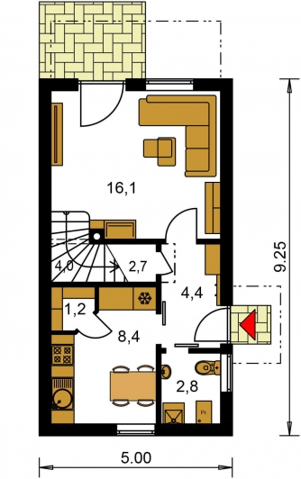Floor plan of ground floor - TREND 261